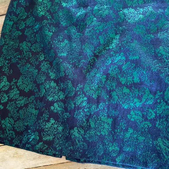 J. Crew Factory Green & Navy No. 2 Pencil Skirt SIze 4 - Picture 4 of 9